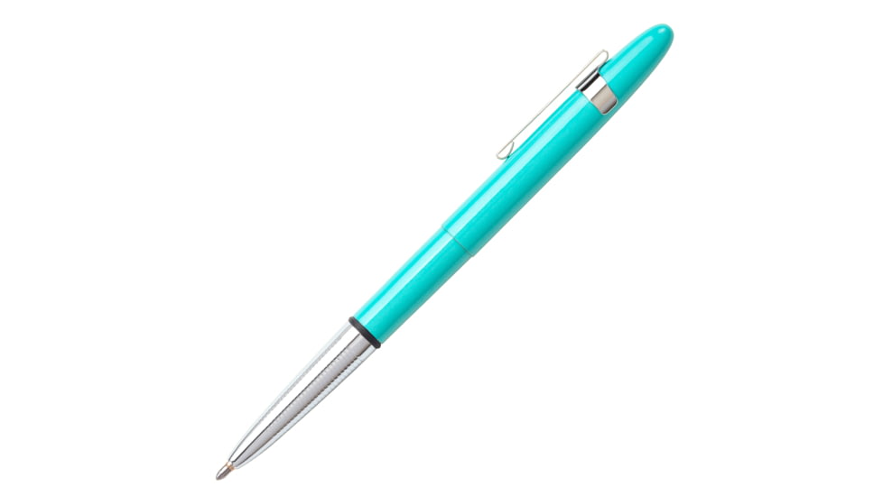 Fisher Space Pen Bullet Space Pen, PR-4 Black Ink, Medium Point, 5.25 / 3.75 in Length, Gift Boxed, w/ Clip, Tahitian Blue, 400TBLCL