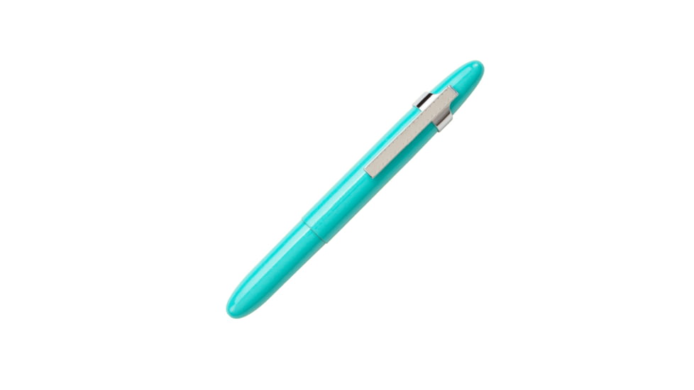 Fisher Space Pen Bullet Space Pen, PR-4 Black Ink, Medium Point, 5.25 / 3.75 in Length, Gift Boxed, w/ Clip, Tahitian Blue, 400TBLCL