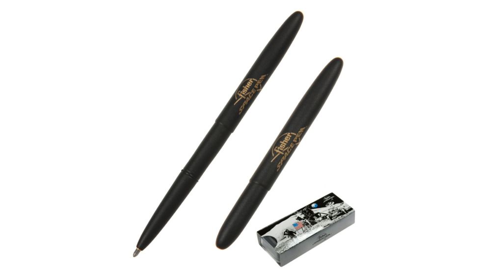 Fisher Space Pen Bullet Space Pen with Logo Matte Gift Boxed, Black 400BFSP