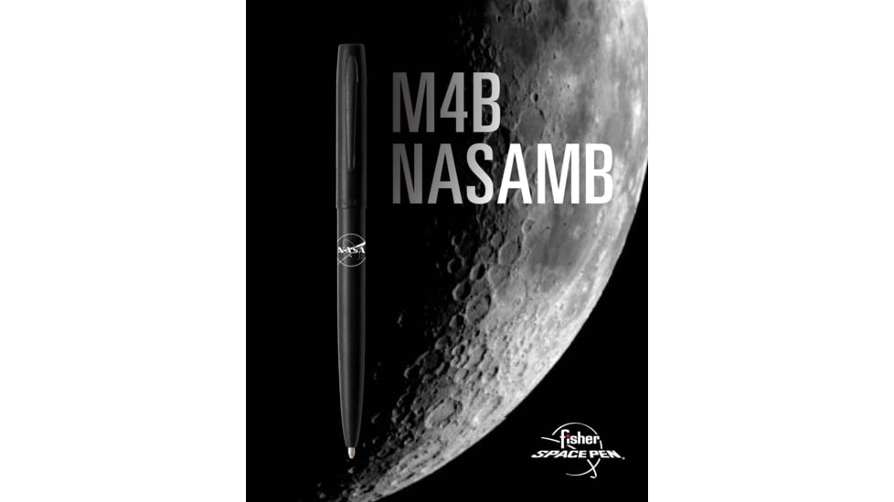 Fisher Space Pen Cap-O-Matic Space Pen with NASA Meatball Logo, Matte Black, M4B-NASAMB