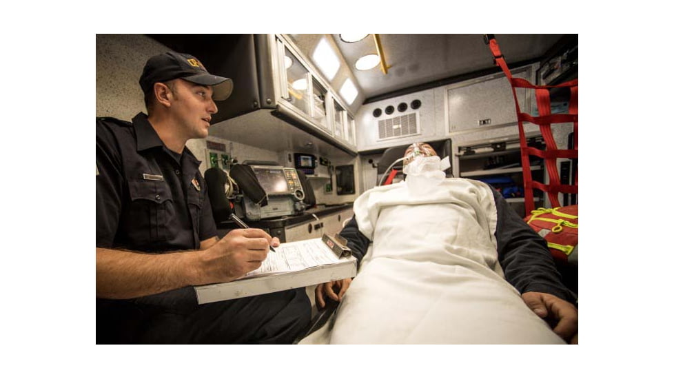 Fisher Space Pen Non-Reflective EMS Cap-O-Matic Space Pen, Matte Black/White Line, M4BMWL