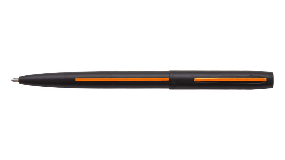 Fisher Space Pen Non-Reflective Search &amp; Rescue Cap-O-Matic Space Pen, Matte Black/Orange Line, M4BSROL