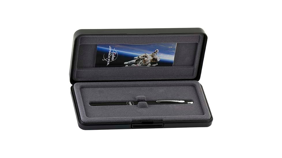 Fisher Space Pen Shuttle Space Pen with Chrome Accents and NASA Meatball Logo, Matte Black/Chrome, CH4BC-NASAMB