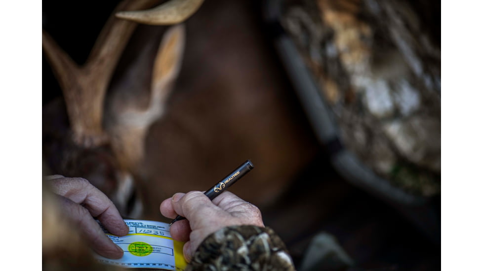 Fisher Space Pen Trekker Keyring Space Pen with RealTree Logo, Matte Black, 725B-RT