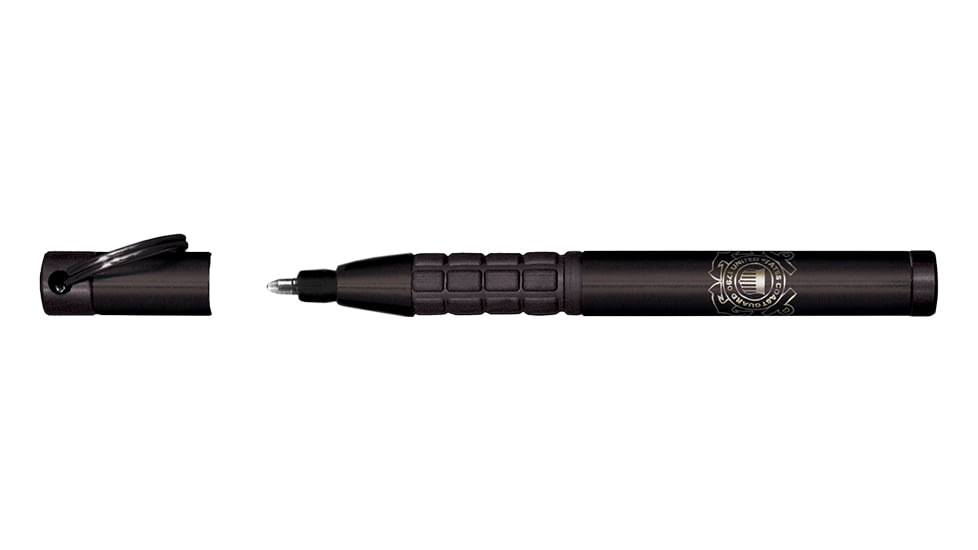 Fisher Space Pen Trekker Space Pen w/ Coast Guard Insignia, PR-4 Black Ink, Medium Point, 3.875 in Length, Matte, Gift Boxed, Black, 725B-CG