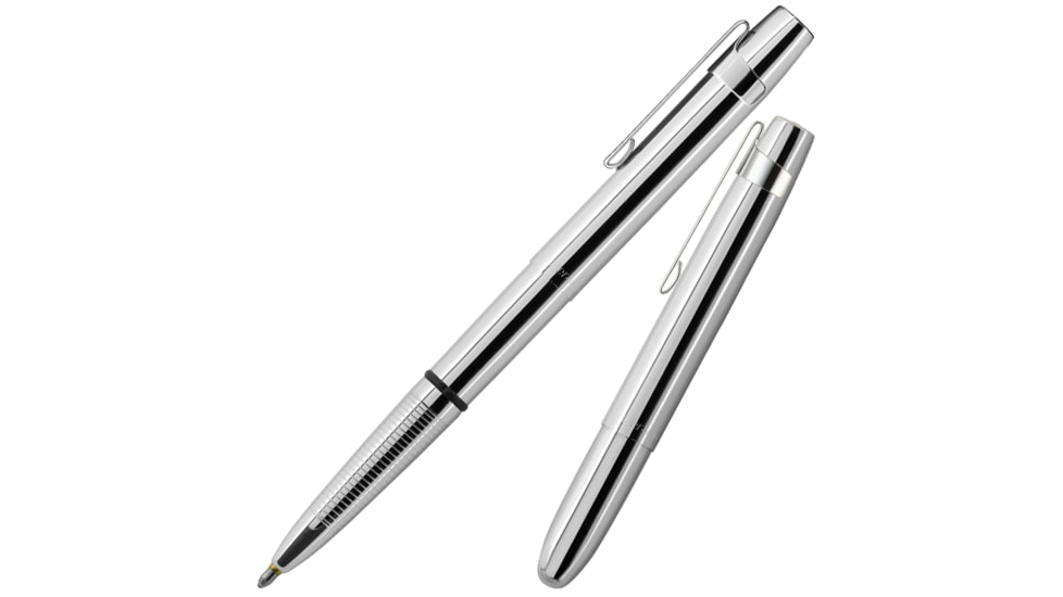 Fisher Space Pen X-Mark Bullet Space Pen, PR-4 Black Ink, Medium Point, 5.27 in Length, Gift Boxed, w/ Square Top Cap, Chrome, 400WCCL