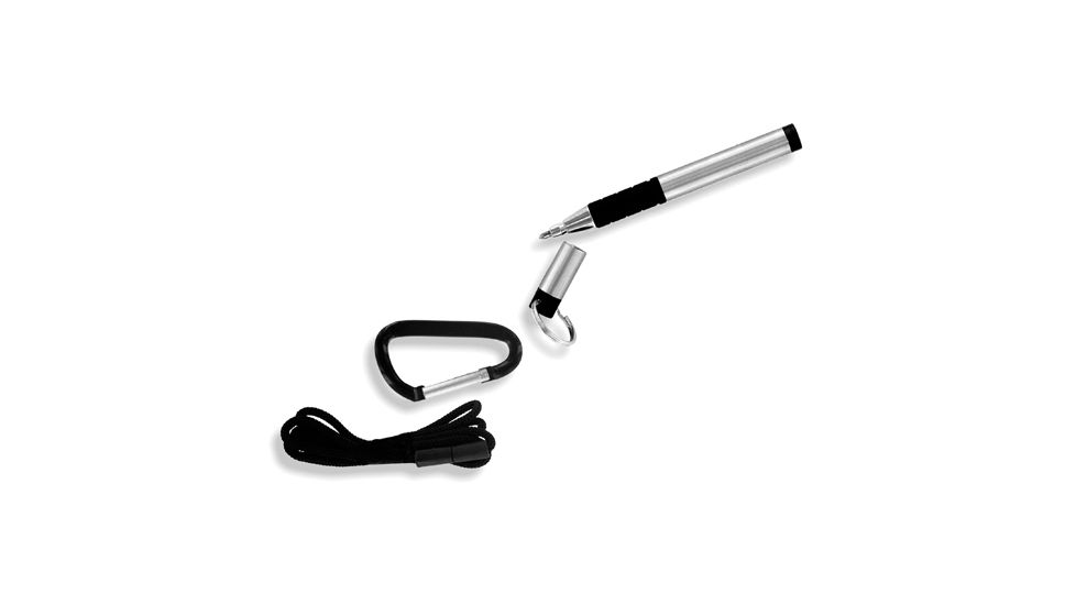 Fisher Space Pen Trekker Pen, Black, w/Key Ring, Lanyard, &amp; Carabiner Clip FSP725B