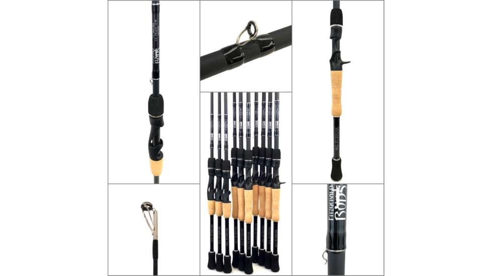 Fitzgerald Fishing All Purpose Series Rods, Medium Spinning, Black, 7ft6in, AP76MS