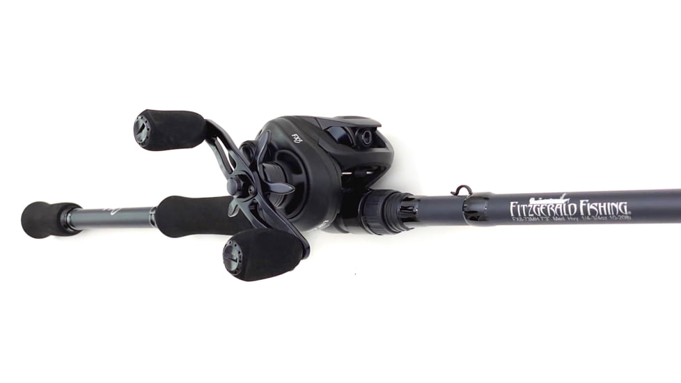 Fitzgerald Fishing FX8 7.0-1 Reel Combos, Right Hand, Black, 7ft3in, FX8R-Combo