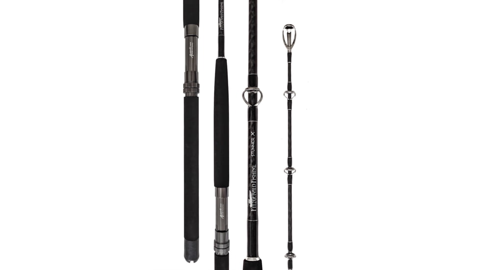 Fitzgerald Fishing Stunner X Series Offshore Rods, X Heavy Spinning, Black, 7ft2in, ST72XHS