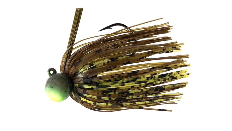 Fitzgerald Fishing Thrift Tungsten Micro Jig, Green Pumpkin/Yellow, 3/8oz, FFTMJ38GPY
