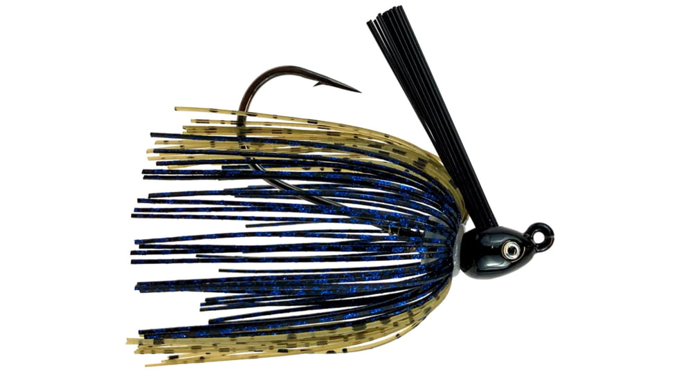 Fitzgerald Fishing Tungsten Swim Jig, Black/blue/green pumpkin, 3/8oz, FFSWJ38BBGP