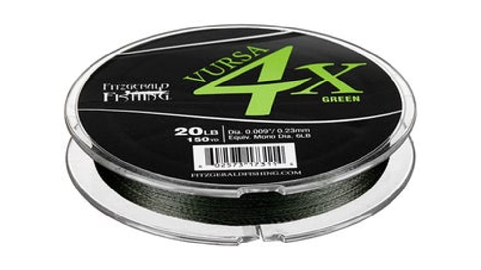 Fitzgerald Fishing Vursa Braid 4X Line, 30lb, Yellow, 300yds, VBY4X30300