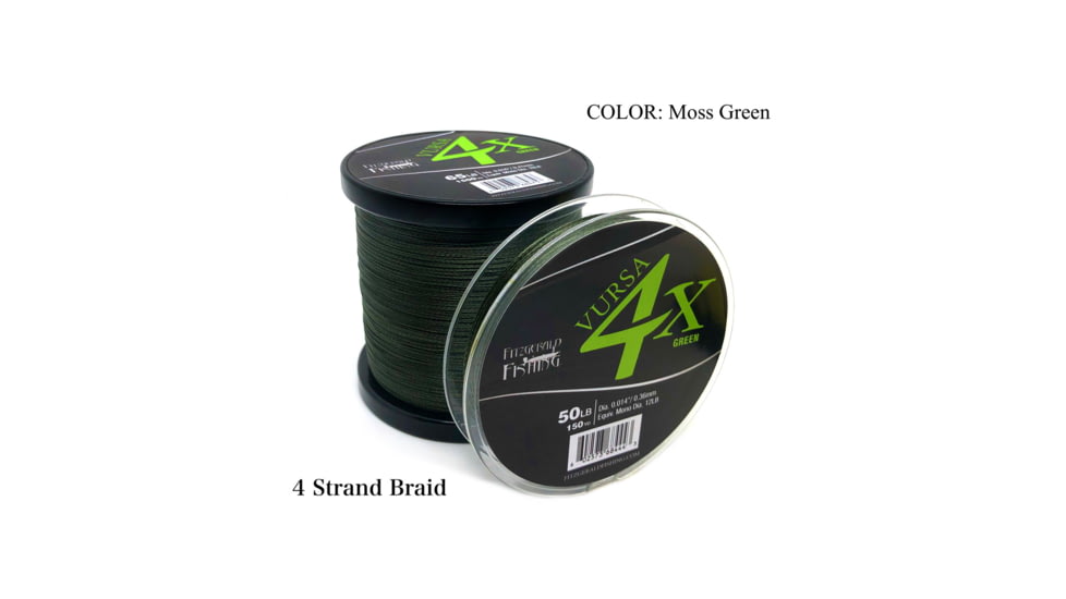 Fitzgerald Fishing Vursa Braid 4X Line, 30lb, Yellow, 300yds, VBY4X30300