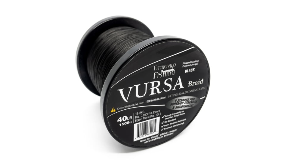 Fitzgerald Fishing Vursa Braid Line, 30LB, Green, 150yds, VBG30150