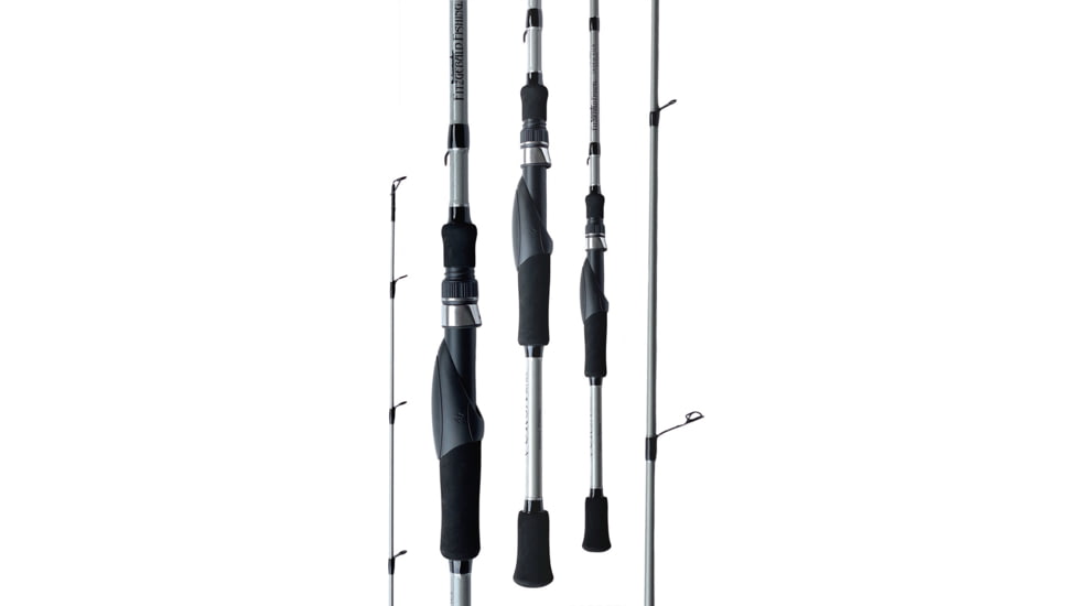 Fitzgerald Fishing Vursa Series Rods, Medium Heavy Spinning, Silver, 7ft2in, VS72MHS
