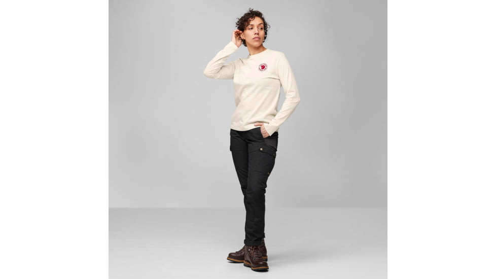 Fjallraven 1960 Logo T-Shirt Long Sleeve - Womens, Chalk White, Medium, F86989-113-M