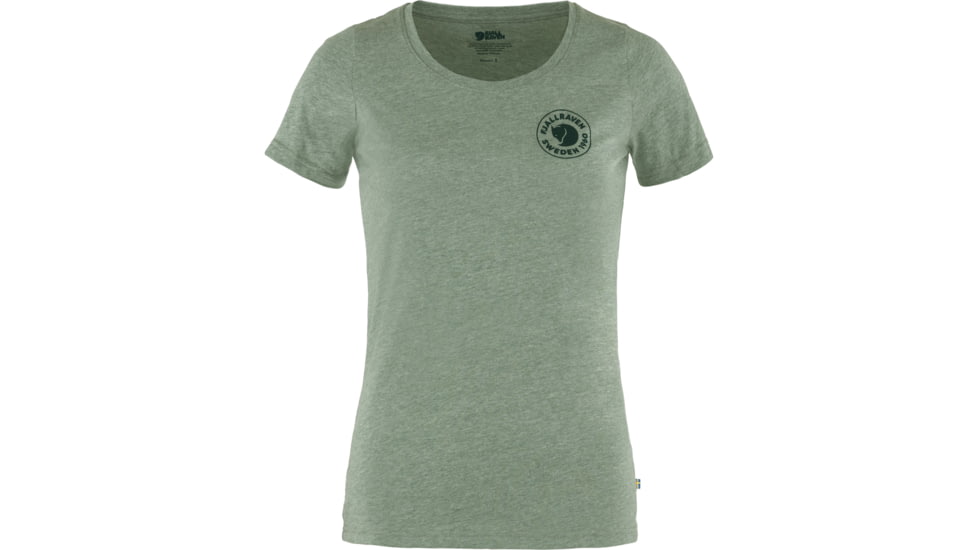 Fjallraven 1960 Logo T-Shirt - Womens, Patina Green/Melange, Extra Small, F83513-614-999-XS