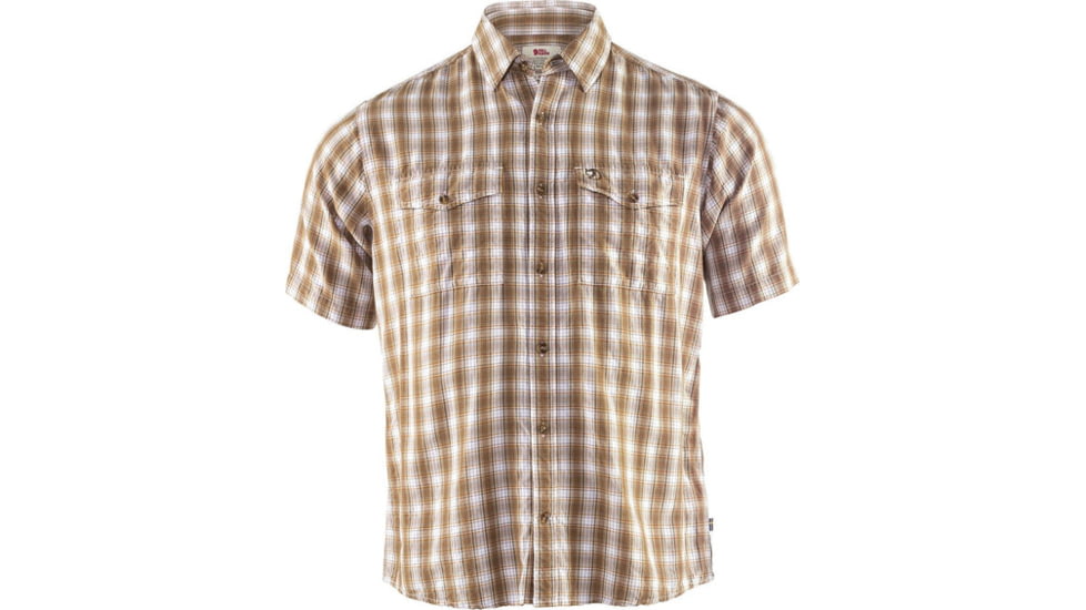 Fjallraven Abisko Cool Shirt Short Sleeve - Men's, Dark Sand, Extra Large, F81795-227-XL