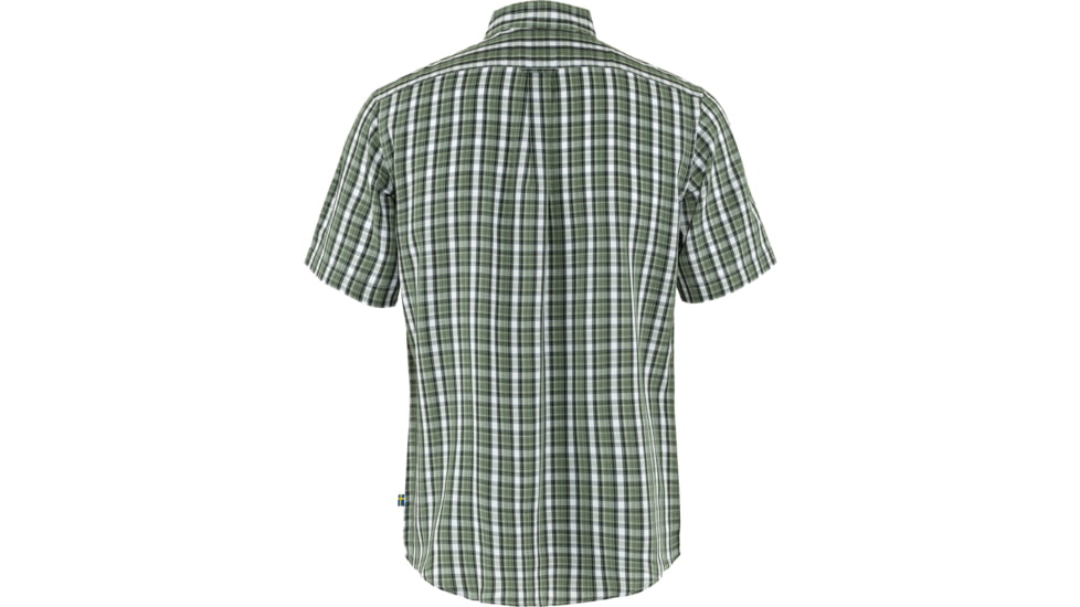 Fjallraven Abisko Cool Shirt Short Sleeve - Mens, Patina Green/Dark Navy, Medium, F81795-614-555-M