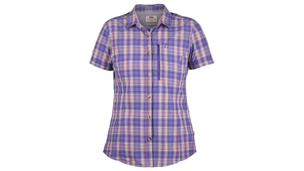 Fjallraven Abisko Hike Short Sleeve Shirt Womens, Purple, XL, F89824-580-XL