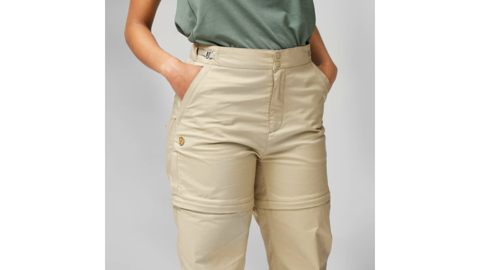 Fjallraven Abisko Hike Zip Off Trousers - Womens, Fossil, 38/Small, F14200169-118-38/S