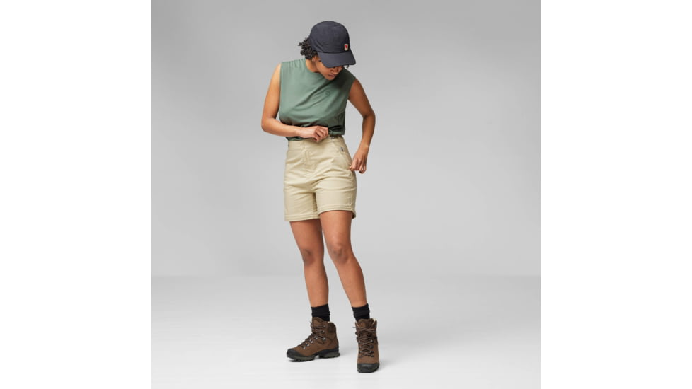 Fjallraven Abisko Hike Zip Off Trousers - Womens, Fossil, 38/Small, F14200169-118-38/S