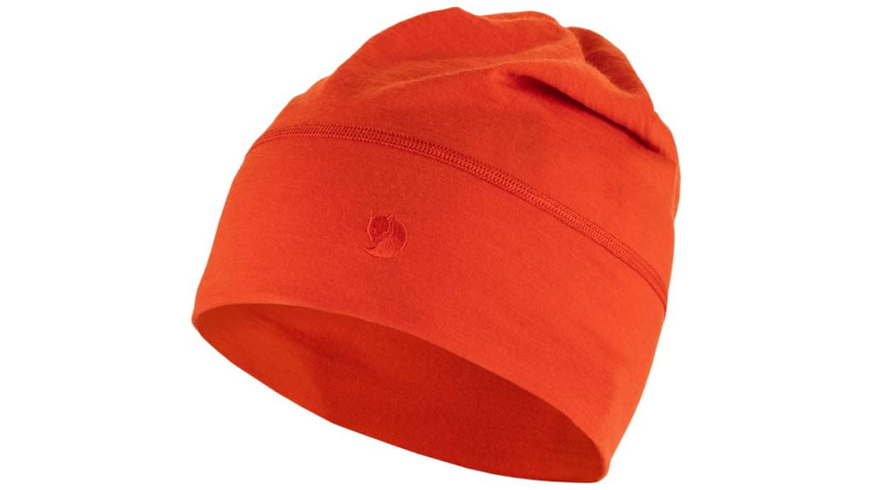 Fjallraven Abisko Lite Wool Beanie, Flame Orange, One Size, F87080-214-OneSize