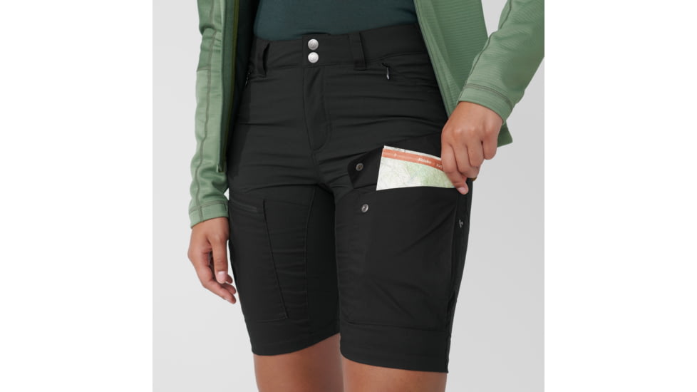 Fjallraven Abisko Midsummer Shorts - Womens, Black, 44, F89857-550-44