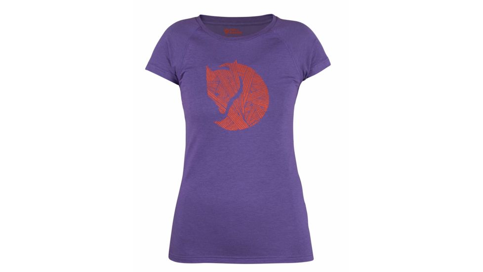 Fjallraven Abisko Trail Print T-Shirt - Women's-Purple-Large