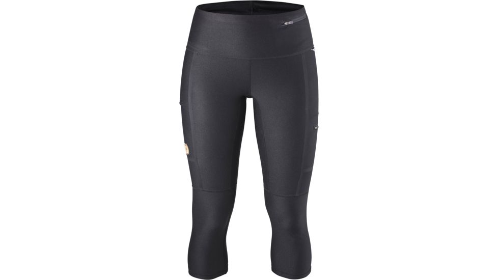 Fjallraven Abisko Trekking 3/4 Tights - Women's-Black-X-Small