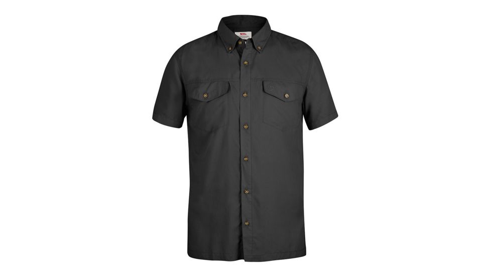 Fjallraven Abisko Vent Short Sleeve Shirt - Men's-Dark Gray-Small
