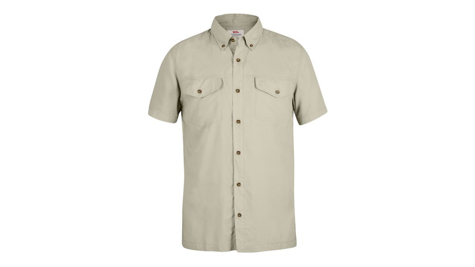 Fjallraven Abisko Vent Short Sleeve Shirt - Men's-Light Beige-Small