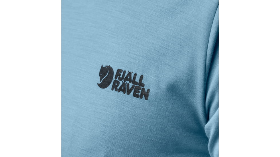 Fjallraven Abisko Wool Logo Short Sleeve - Mens, Dawn Blue, Small, F86977-543-S