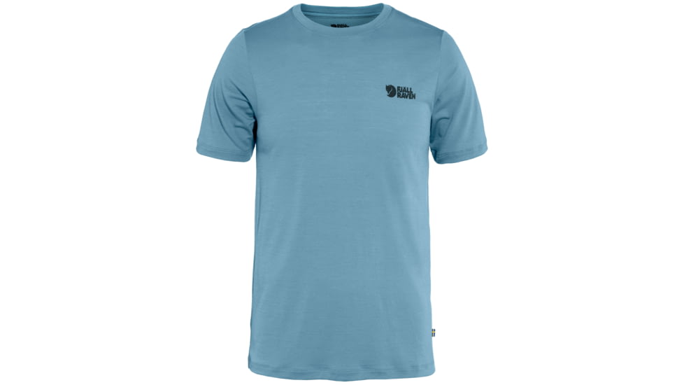 Fjallraven Abisko Wool Logo Short Sleeve - Mens, Dawn Blue, Small, F86977-543-S