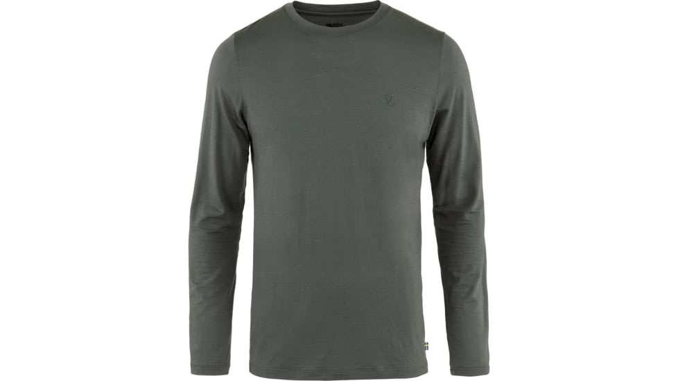 Fjallraven Abisko Wool Long Sleeve - Mens, Basalt, Extra Large, F87194-050-XL