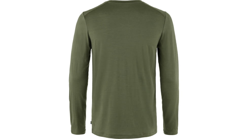 Fjallraven Abisko Wool Long Sleeve - Mens, Laurel Green, Large, F87194-625-L