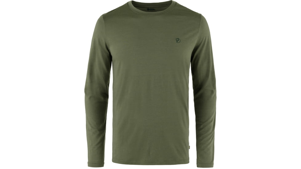 Fjallraven Abisko Wool Long Sleeve - Mens, Laurel Green, Large, F87194-625-L
