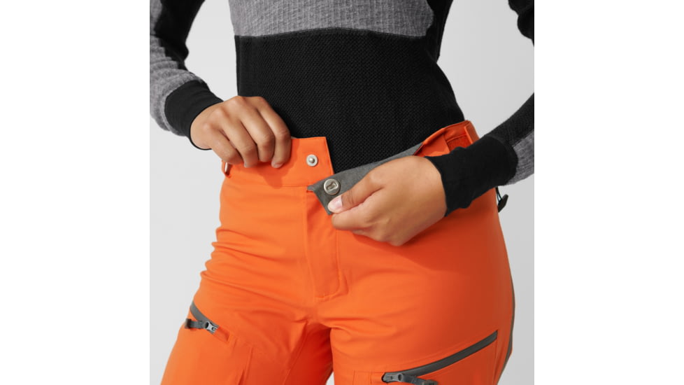 Fjallraven Bergtagen Eco-Shell Trousers - Womens, Hokkaido Orange, 48, F86632-208-48