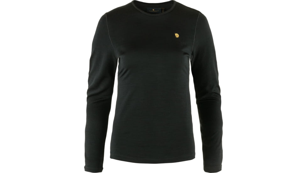 Fjallraven Bergtagen Thinwool LS - Womens, Black, Extra Large, F89886-550-XL
