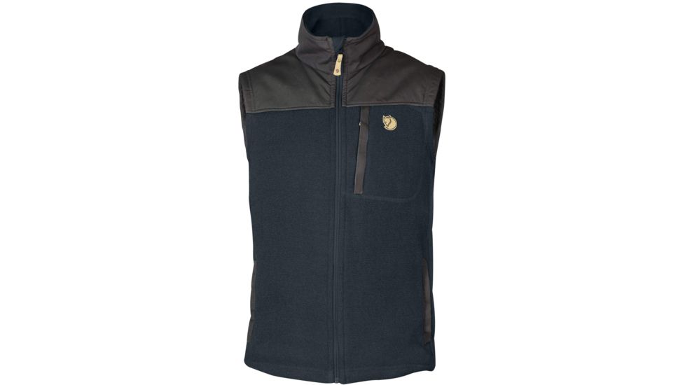 Fjallraven Buck Fleece Vest - Mens, Dark Navy, Large, F81727-555-L