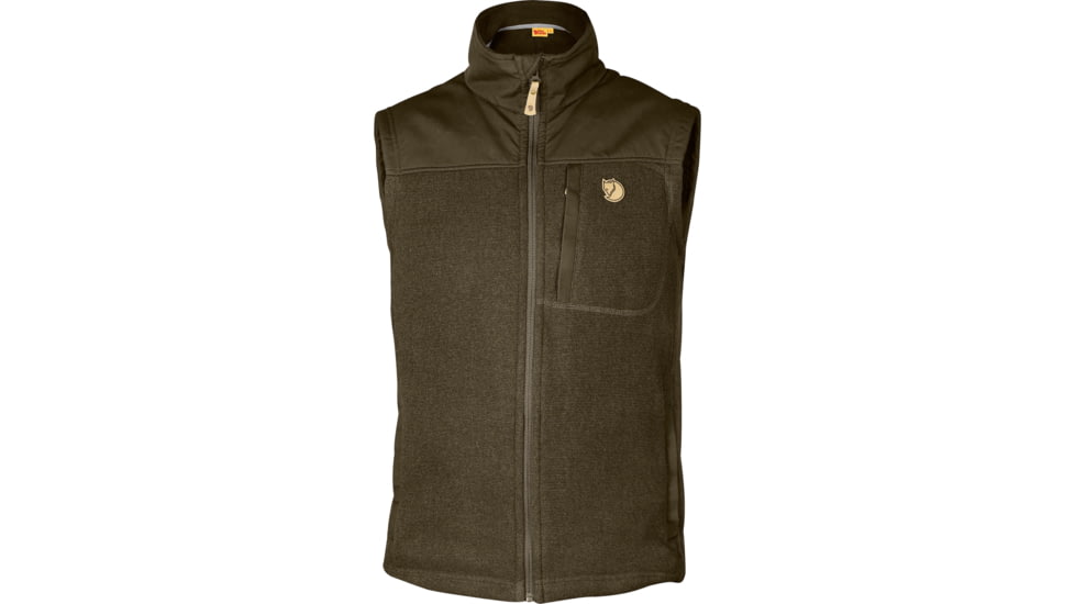 Fjallraven Buck Fleece Vest - Mens, Dark Olive, 3XL, F81727-633-XXXL