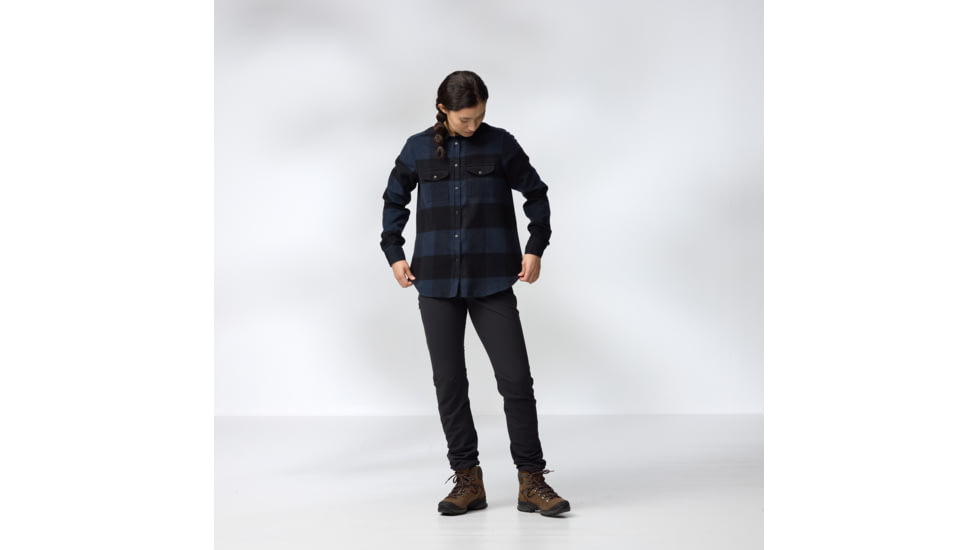 Fjallraven Canada Shirt - Womens, Navy/Black, Extra Small, F90835-560-550-XS
