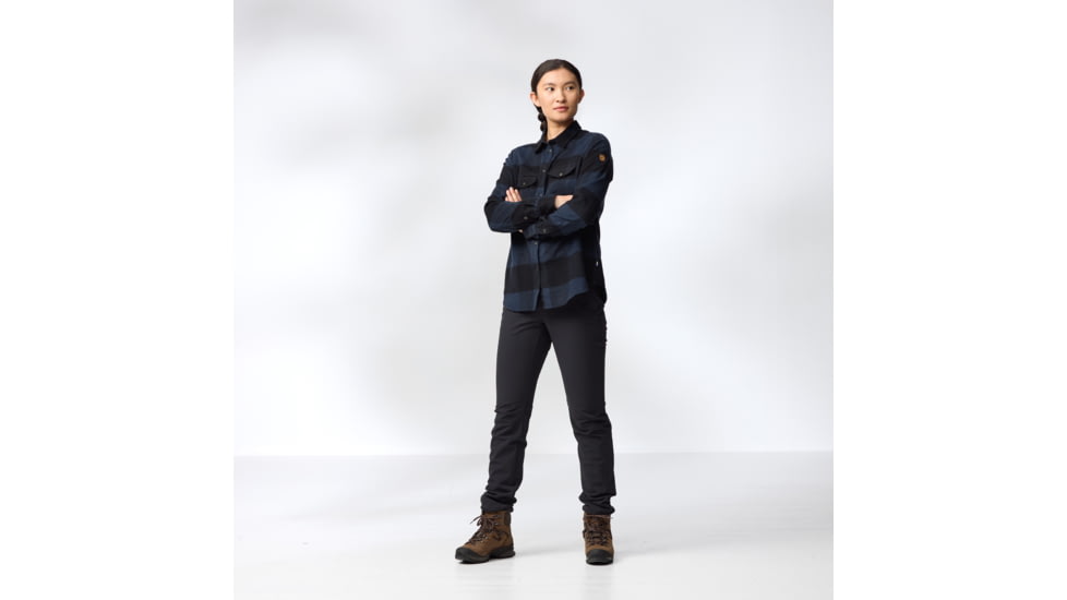 Fjallraven Canada Shirt - Womens, Navy/Black, Extra Small, F90835-560-550-XS
