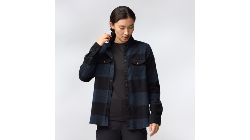 Fjallraven Canada Shirt - Womens, Navy/Black, Extra Small, F90835-560-550-XS