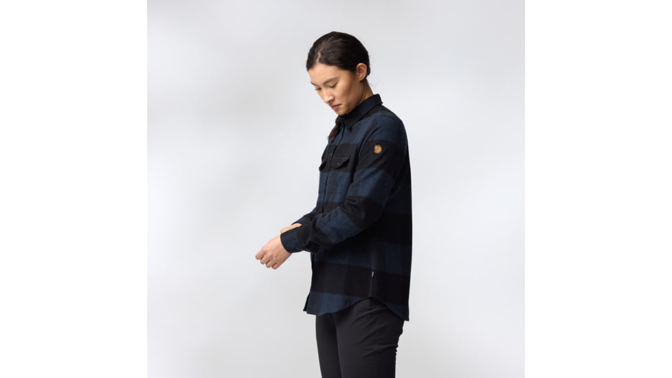 Fjallraven Canada Shirt - Womens, Navy/Black, Extra Small, F90835-560-550-XS