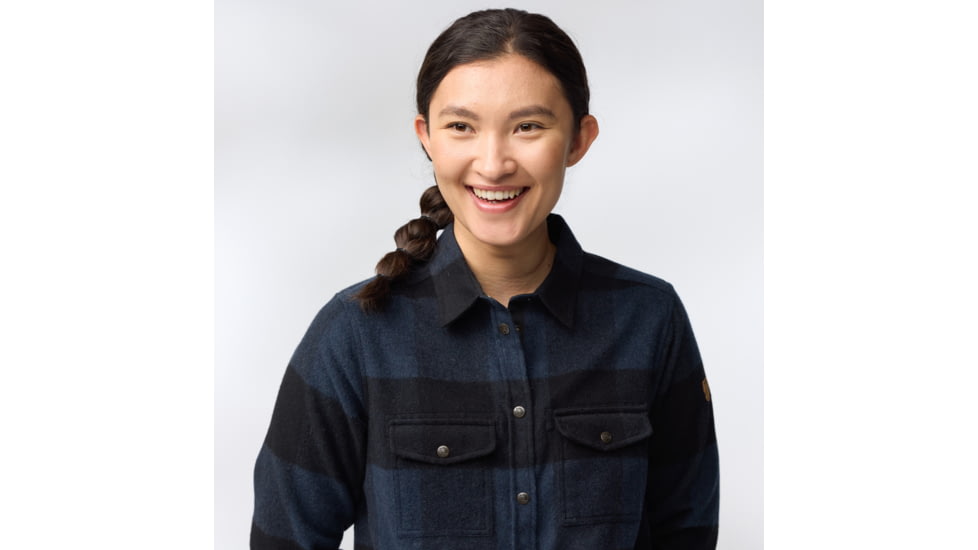 Fjallraven Canada Shirt - Womens, Navy/Black, Extra Small, F90835-560-550-XS