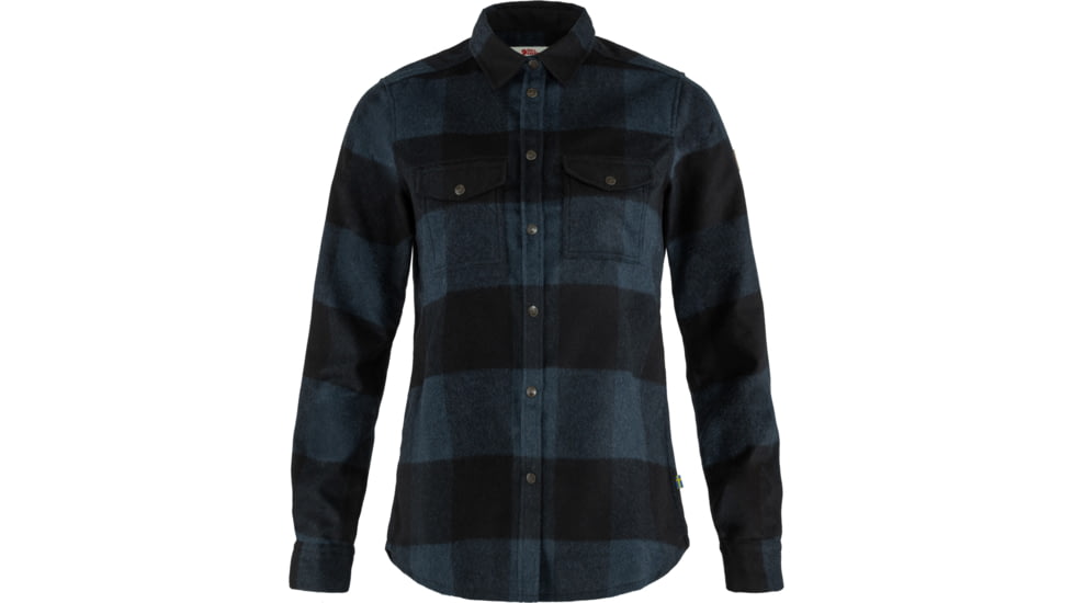 Fjallraven Canada Shirt - Womens, Navy/Black, Extra Small, F90835-560-550-XS
