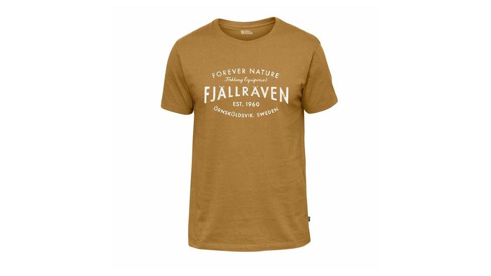 Fjallraven Est. 1960 T-Shirt - Mens, Acorn, Extra Small, F81946-166-XS