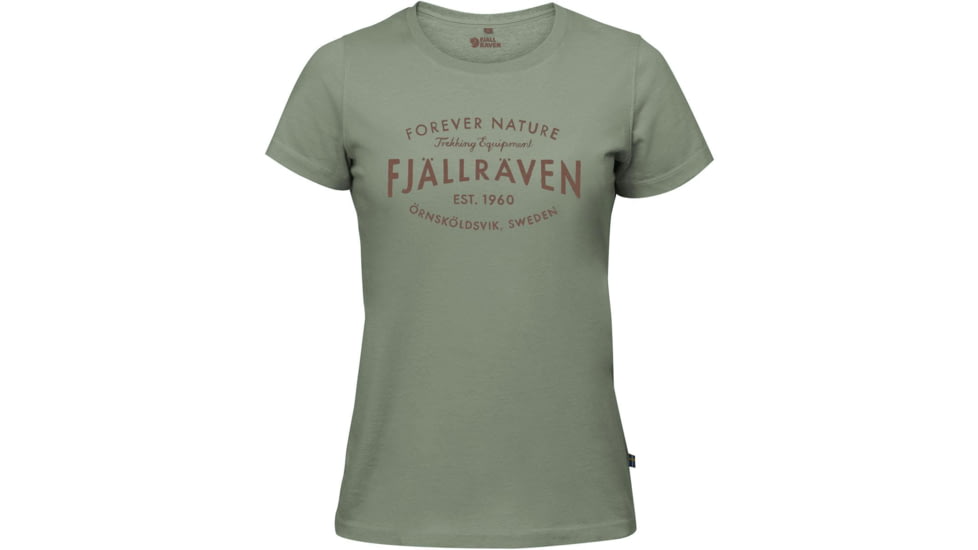 Fjallraven Est. 1960 T-Shirt - Womens, Sage Green, Small, F89979-516-S